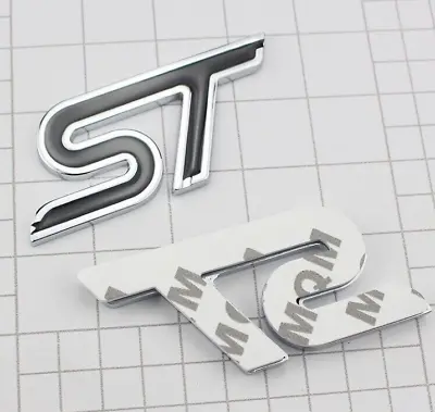FORD ST Black Chrome Car Badge Emblem Sticker Decal For Focus Fiesta Ranger • $23.99