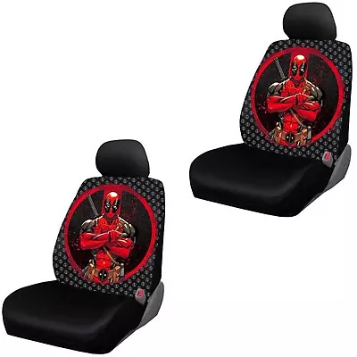 NEW Marvel Deadpool Repeater Low Back Seat Covers Universal Fit Autos - Pair • $62.74