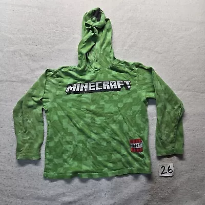 Minecraft Creeper  Pull Over Sweater Hoodie Light Weight Youth Size 7 • $8