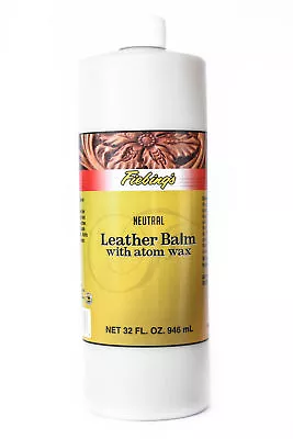 Fiebing's Leather Balm W/Atom Wax Cleaner Softener Protector Top Finish 32 Oz • $39.99