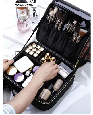 Makeup Bag Portable Professional Makeup Artist Bag Makeup Train Case Makeup Smal • £24.95