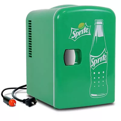 6 Can Mini Fridge Portable 4L Mini Cooler Travel Compact Refrigerator Green • $29