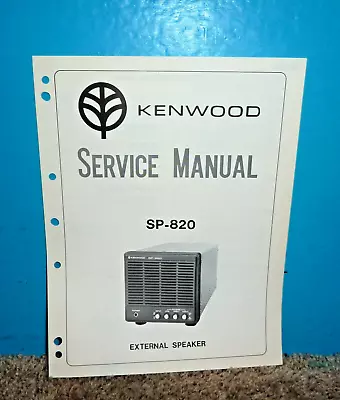 Kenwood SP-820 External Speaker Service Manual 1977 Original • $10.95