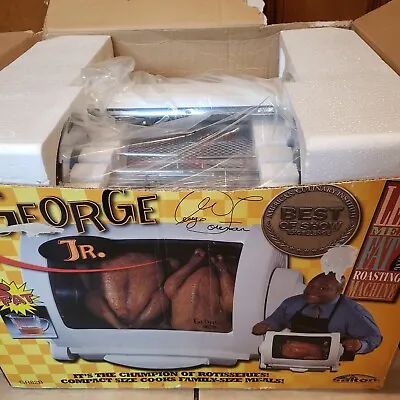 New In Box Discontinued George Foreman Jr Rotisserie Roaster Cooker GR82B Lean • $75