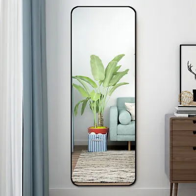 Long Mirror Full Length Over Door Hanging Mirror Wall Bedroom Bathroom Dressing • £33.94