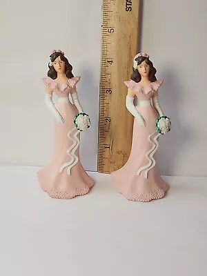 1991 EHW WILTON Wedding Cake Toppers - Bridesmaid W/Pink Dress Decoration • $4