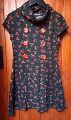 Mela Loves London Cute Vintage 70's Style Cherry Tunic Dress M/L £10 SALE • £10