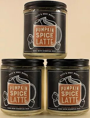 QTY 3 X Bath & Body Works PUMPKIN SPICE LATTE Single Wick 7oz Scented Candle • $18.97