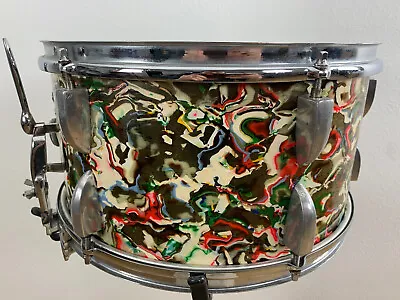 Rare O.T.T. Snare Drum Italy 60s Vtg Parallel Strainer Psychedelic Wrap Bologna • $400