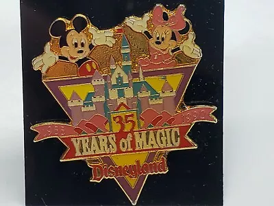VTG 90's NOS Disneyland 35 Years Of Magic Mickey Minnie Mouse Disney Lapel Pin • $23