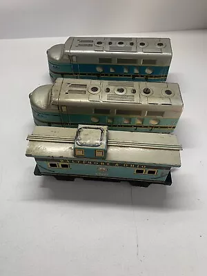 Marx Train Lot Of 3 Baltimore & Ohio Set- O Guage- Dated 1959 • $99