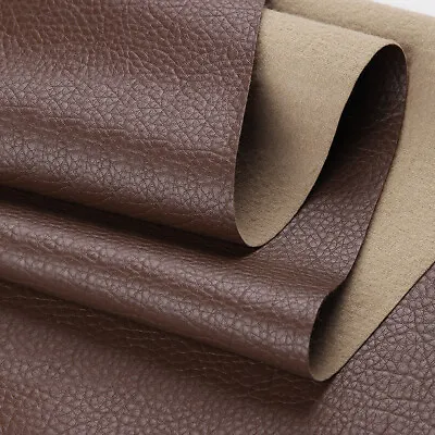 54'' Wide Brown Marine Vinyl Fabric Faux Leather Upholstery Crafts By The Yard  • $11.99