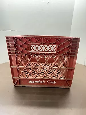 Vintage Milk Crate Red Plastic 13x13x11 Dairy Milk Crate Shenandoahs Pride. • $24.99