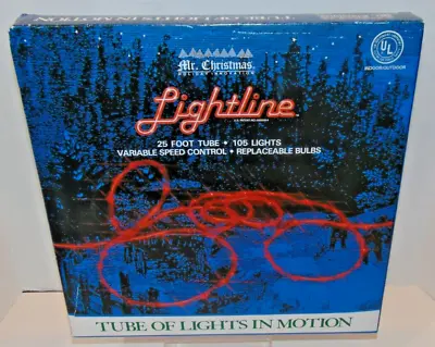 Vintage Mr. Christmas Lightline 25ft Tube Of Lights In Motion NEW! • $9