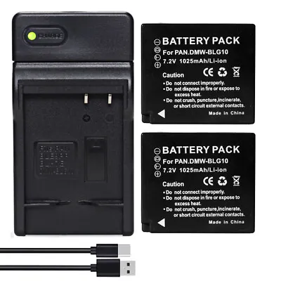 2X DMW-BLE9 Battery +Charger For Panasonic Lumix DMC-LX100 II DMC-LX100 Mark 2 • $34.09