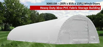 NEW 30x85x15 Heavy Duty  * 30 Oz. PVC * Fabric Canvas Storage Building Hay Barn • $13500