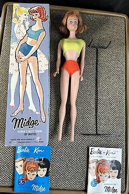 Vintage 1962 Midge Barbie's Friend Titan Red Head #860 Original Box • $25