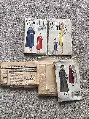 VTG Vogue 1940s Special Design Coat Patterns & - 50s Dbl Breast Chemise • $29.99