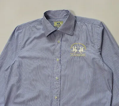 Men's La Martina Shirt Striped Button Blue / White (size XL) • $18