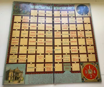 GAME OF THE DISTRICT MESSENGER BOY Antique Game Board ONLY McLoughlin Bros! • $135