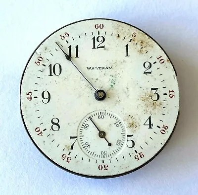 Antique Waltham Pocket Watch Movement 10278939 15j For Parts Repair • £38