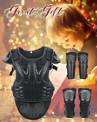 StarknightMT Upgraded Motorcycle Kids Armor Suit Dirt Bike Gear Elbow Knee Pads • $48.76