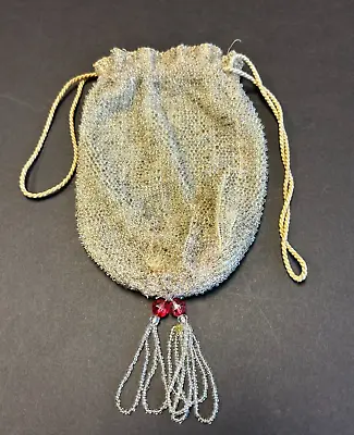 Vintage Beaded Flapper Drawstring Purse • $9