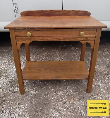 Oak Entry Table With Drawer (ENT40) • $399