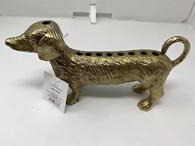 THRESHOLD TARGET Candle Holder DACHSHUND Menorah Gold Color Dog Hanukkah • $20