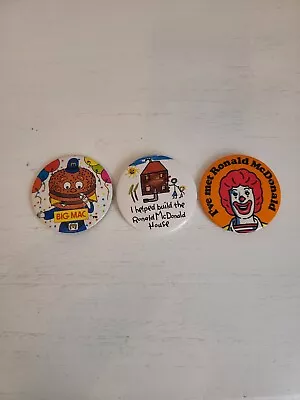 Vintage Mcdonalds Promotional Badges • £5