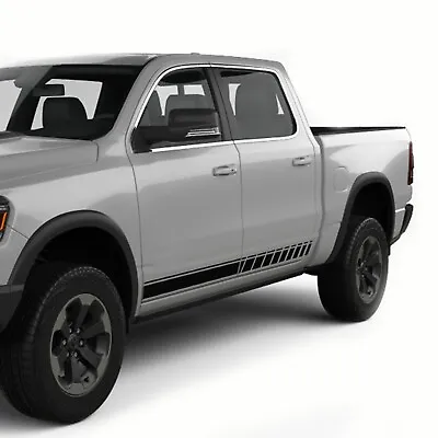 Stripes FOR Ram Crew Cab 1500 Side Doors Racing Sport Wrap Decal Sticker BAR CAP • $123.99