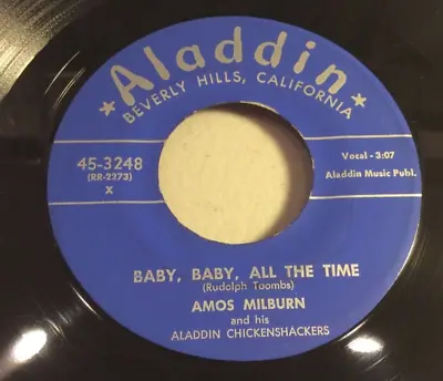 Amos Milburn-aladdin 3248-baby Baby All The Time/glory Of Love=cal Piano Blues • $25