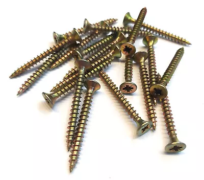 £1.99 • Buy Wood Screws Multi-purpose Pozi Countersunk Chipboard Yellow Screws Assorted Pack