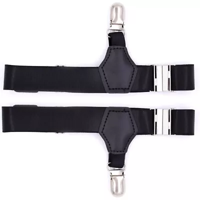 2Pcs Elastic Men Sock Suspenders Garter Hold Up Braces Duck Clip Grip Adjustable • $8.63