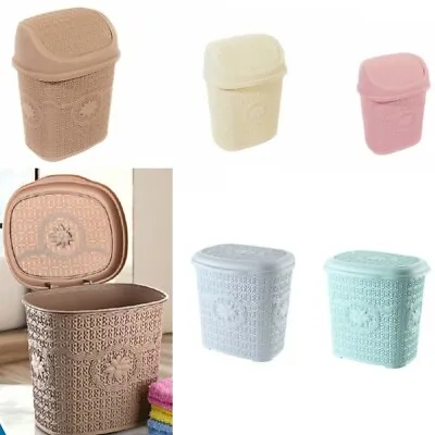 Mini Dustbin Office Bathroom Kitchen Waste Rubbish Bin Paper Plastic Desk Bin • £7.99