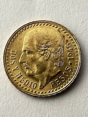 Mexico - 1945 (2 1/2) Dos Y Medio Pesos .900 Gold Coin (j) • $157.50