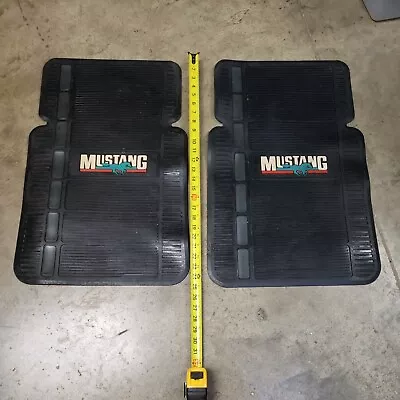 Vintage Ford Mustang Rubber Floor Mats Pair BUILT  TOUGH  Front • $100