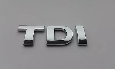 New Chrome 3D Self-adhesive Car Letters Badge Emblem Sticker Spelling TDI • £4.49