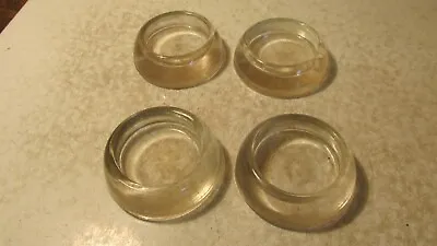 4 Old  Glass Furniture Coasters  2 3/8  • $9.99