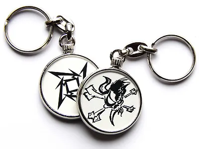 £5.99 • Buy METALLICA Heavy Metal Band Chrome Keyring Picture Both Sides