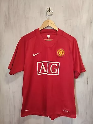 Manchester United 2007 2008 2009 Home Sz L Nike Soccer Shirt Football Jersey Kit • $124.95