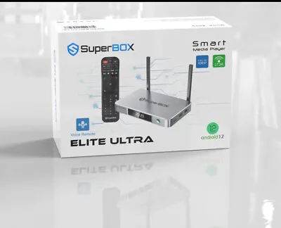 SuperBox Elite Ultra TV Box Media Player  NEW 2024 Model Voice Command Remote • $260