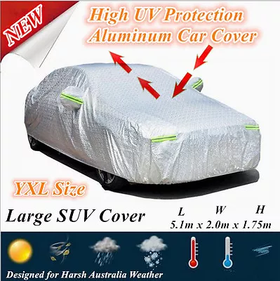 Aluminum Car Cover Zip Entry YXL Large SUV Size Audi Q7 Mazda CX9 VW Touareg AU • $49.50