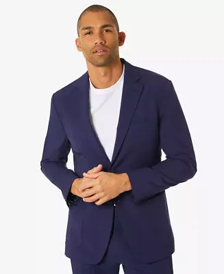 Michael Kors Mens Suit Jacket 42R Navy Blue Modern-Fit Stretch Tech Polyester • $29.69