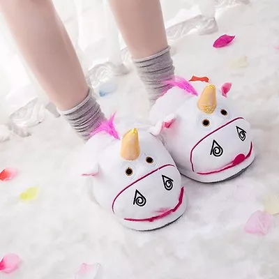 $29 • Buy DESPICABLE ME AGNES UNICORN PLUSH SLIPPERS SHOES LADIES/TEENS *NEW* Sale