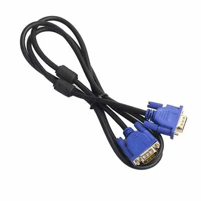 1.7m - Premium VGA To VGA (Male To Male) Cable/Lead - LCD Monitor TV Projector • £1.20