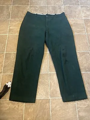 Vtg Wool Pants Size 38 Wool Hunting Pants Green Heavy • $55