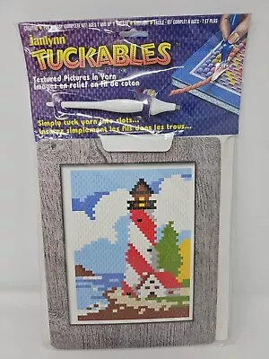 Vtg Janlynn Tuckables Lighthouse Textured Yarn Picture Craft Kit #22-50 Easy  • $14.99