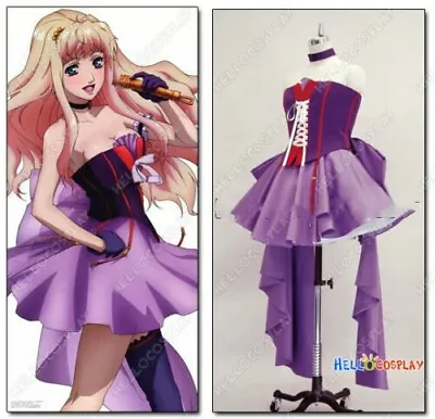 Macross Frontier Cosplay Sheryl Nome Purple Dress &926 • $99.99