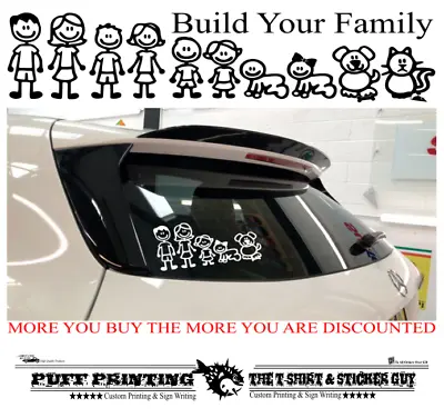 My Stick Family Car Window Vinyl Stickers Decals Build Your Family Colour Choice • £0.99